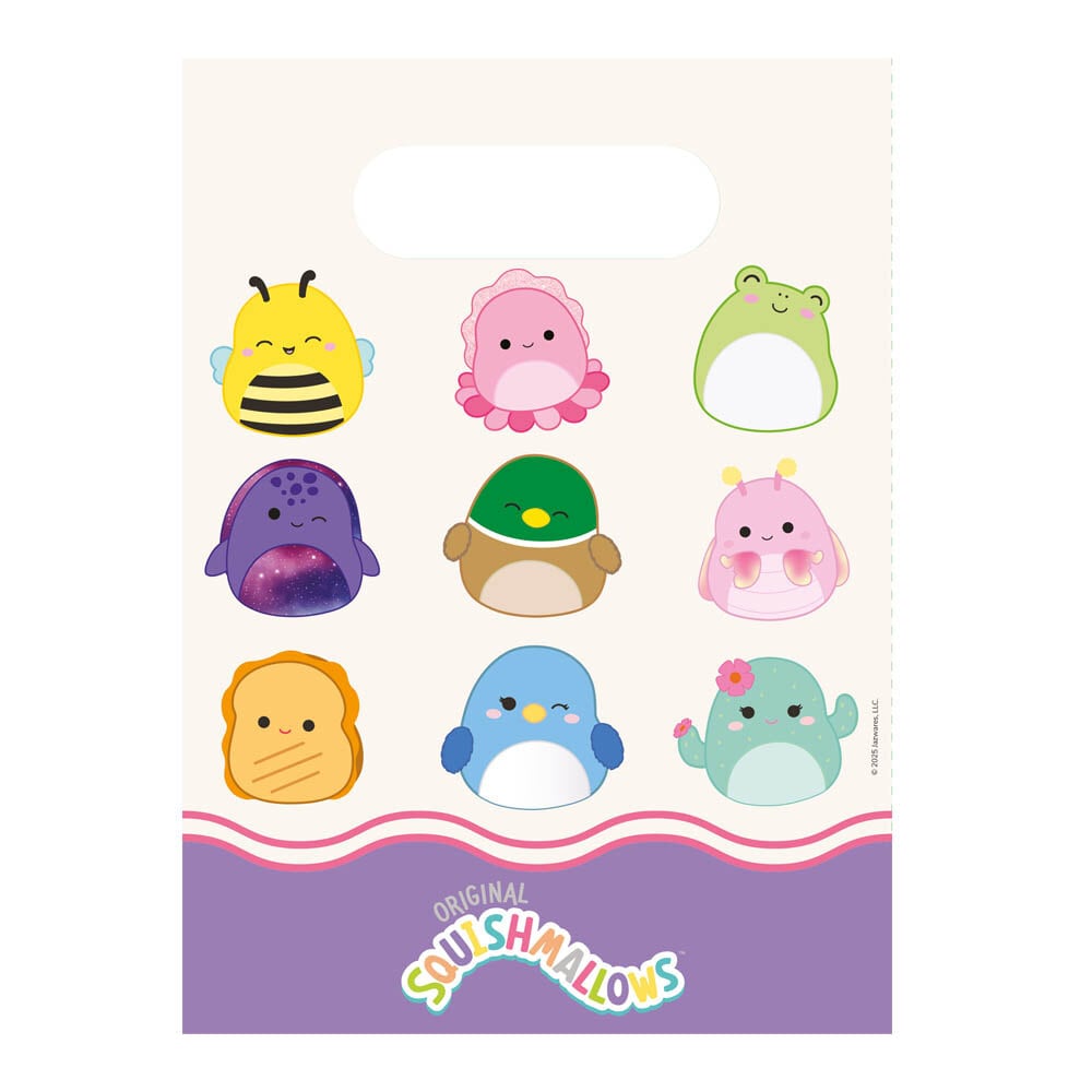 Squishmallows - Uitdeelzakjes van papier 4 stuks