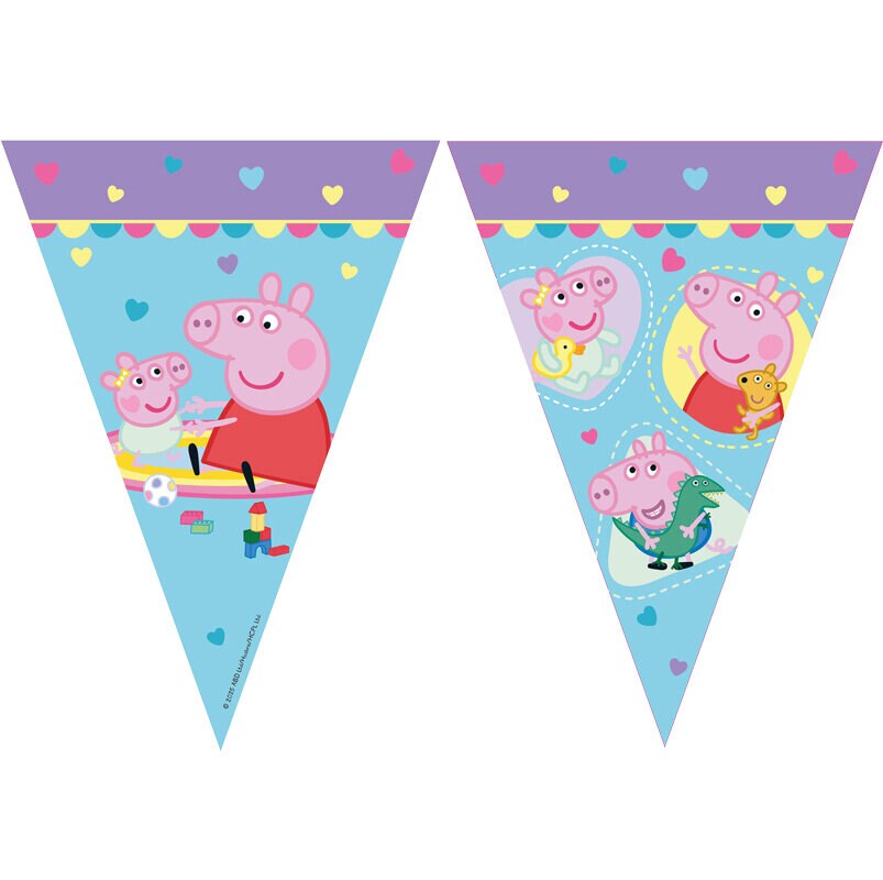 Peppa Pig Vlaggenlijn van papier 230 cm