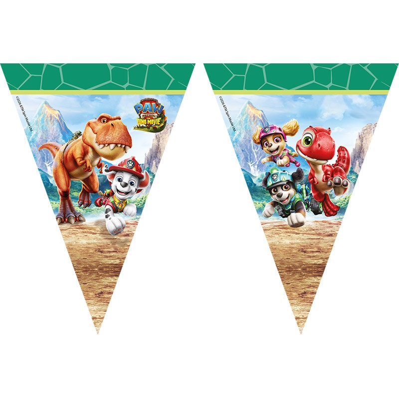 Paw Patrol Dino Movie Vlaggenlijn van papier 230 cm