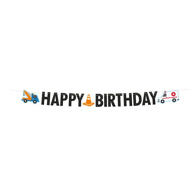 Voertuig Kinderfeestje - Slinger Happy Birthday