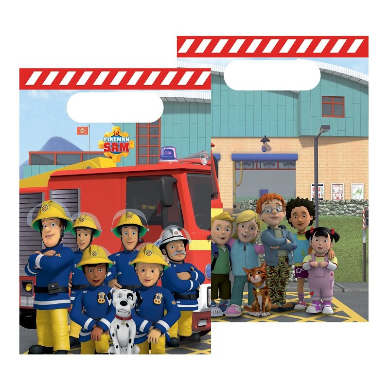 Brandweerman Sam - Uitdeelzakjes van papier 8 stuks