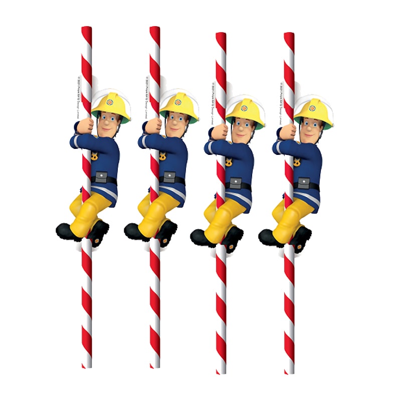 Brandweerman Sam - Kartonnen rietjes 8 stuks