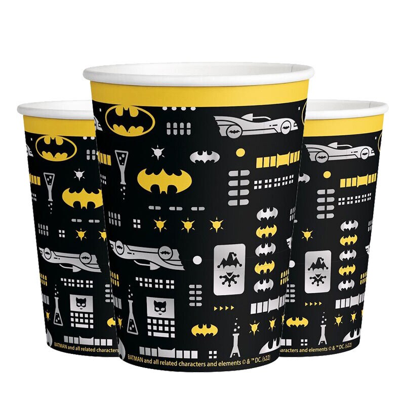 Batman Hero - Bekers 8 stuks