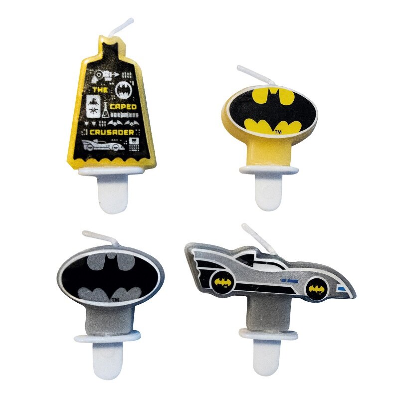 Batman Hero - Taartkaarsen 4 stuks