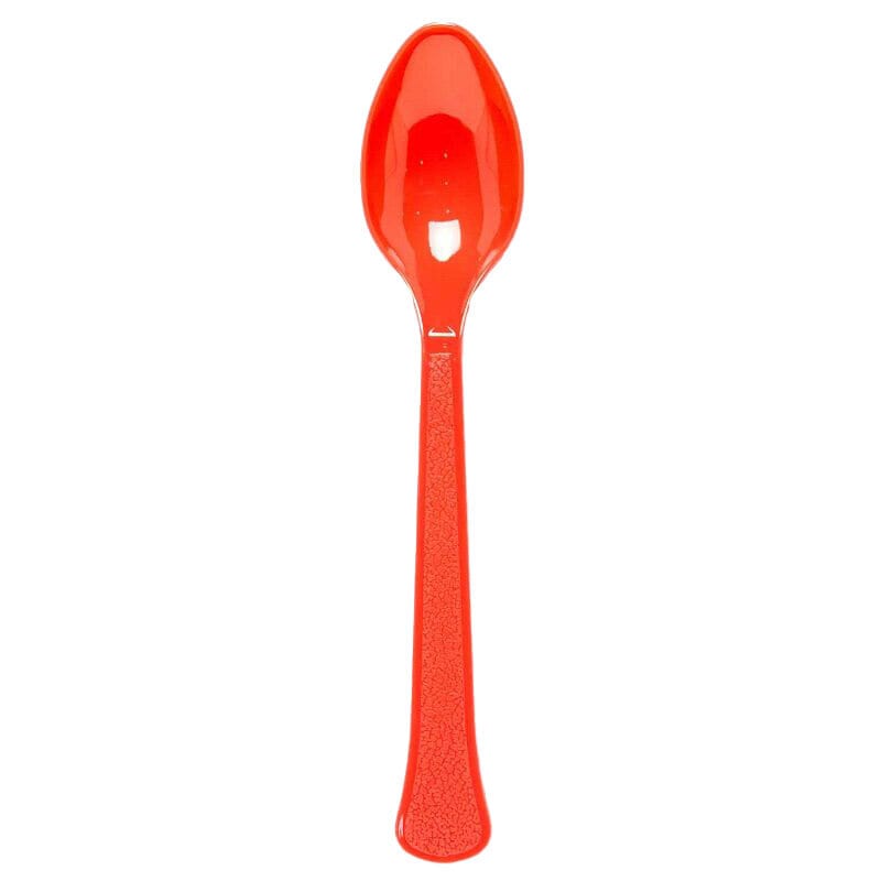 Plastic Lepels Rood 24 stuks