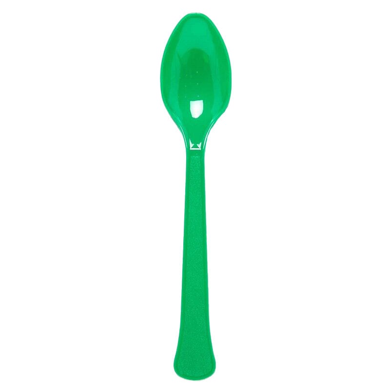 Plastic Lepels Groen 24 stuks