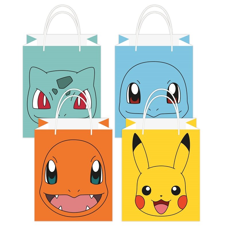 Pokémon - Uitdeelzakjes van papier 8 stuks