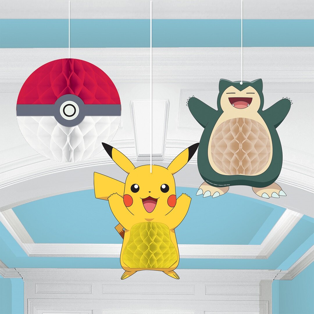 Pokémon - Hangdecoraties in honeycomb 3 stuks