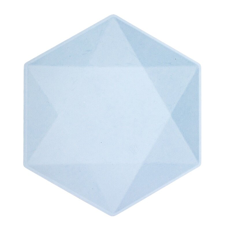 Bordjes Decor Premium Hexagon 26 cm Blauw 6 stuks