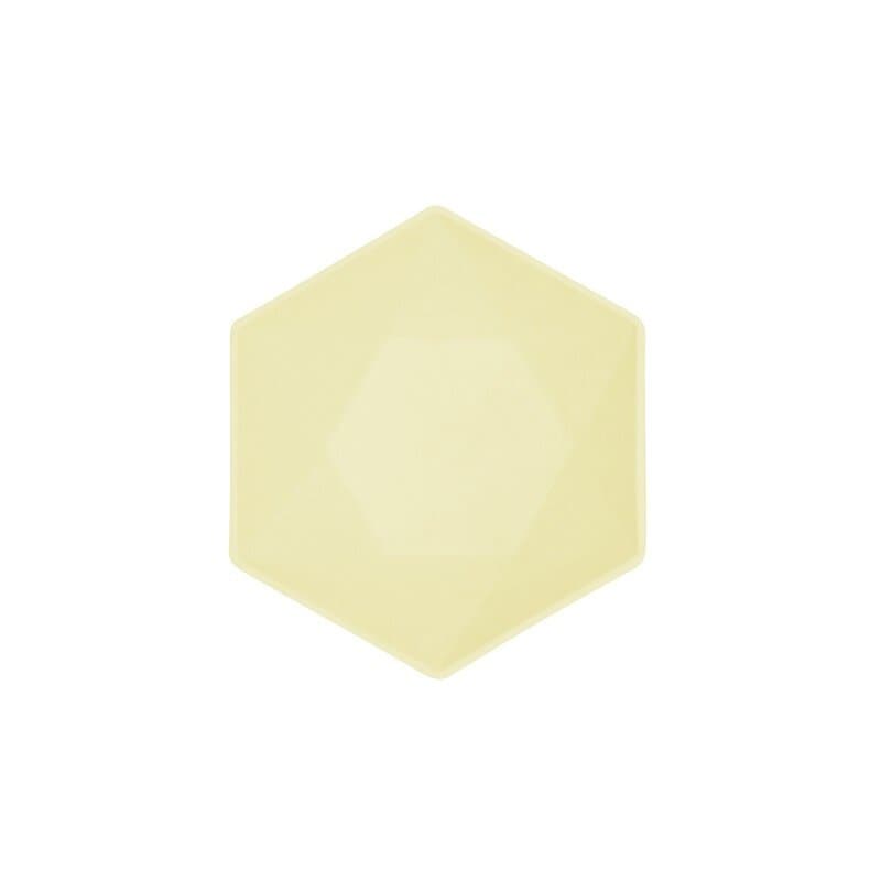 Schaal Decor Premium Hexagon 16 cm Geel 6 stuks