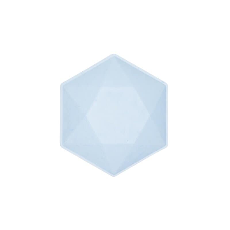 Schaal Decor Premium Hexagon 16 cm Blauw 6 stuks