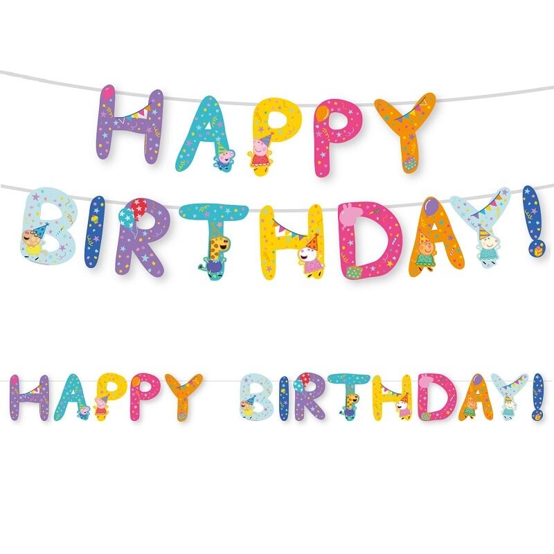 Peppa Pig Verjaardag - Slinger Happy Birthday