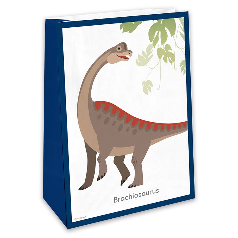 Happy Dinosaur - Uitdeelzakjes papier 4 stuks