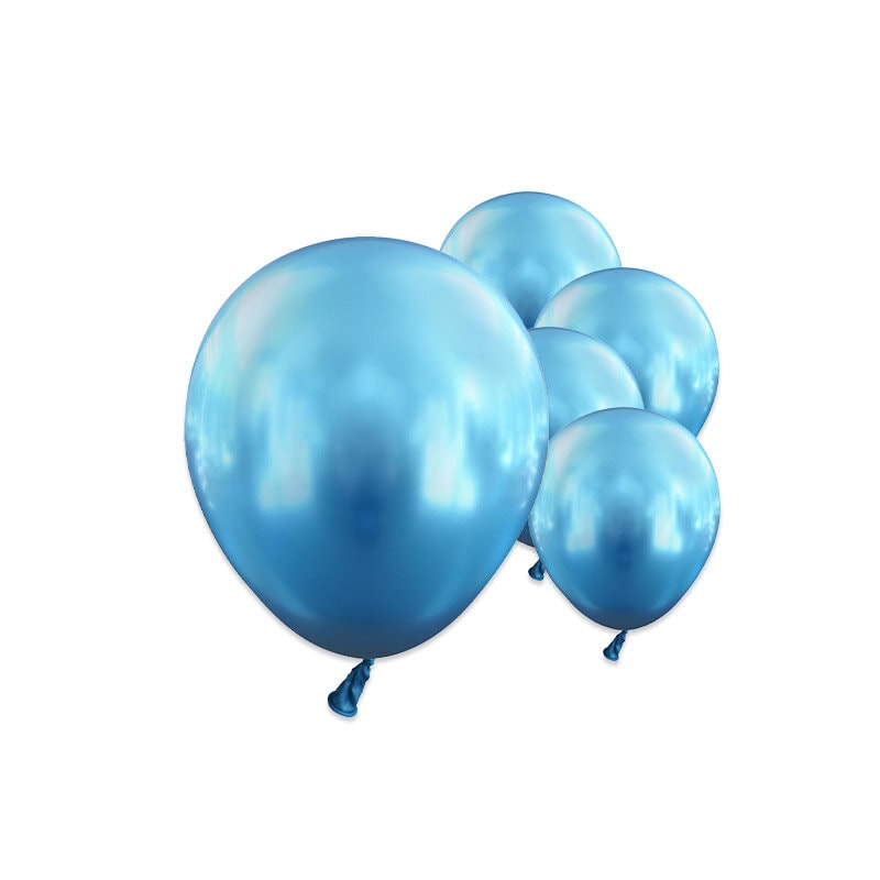 Ballonnen - Blauw Chroom 13 cm 25 stuks