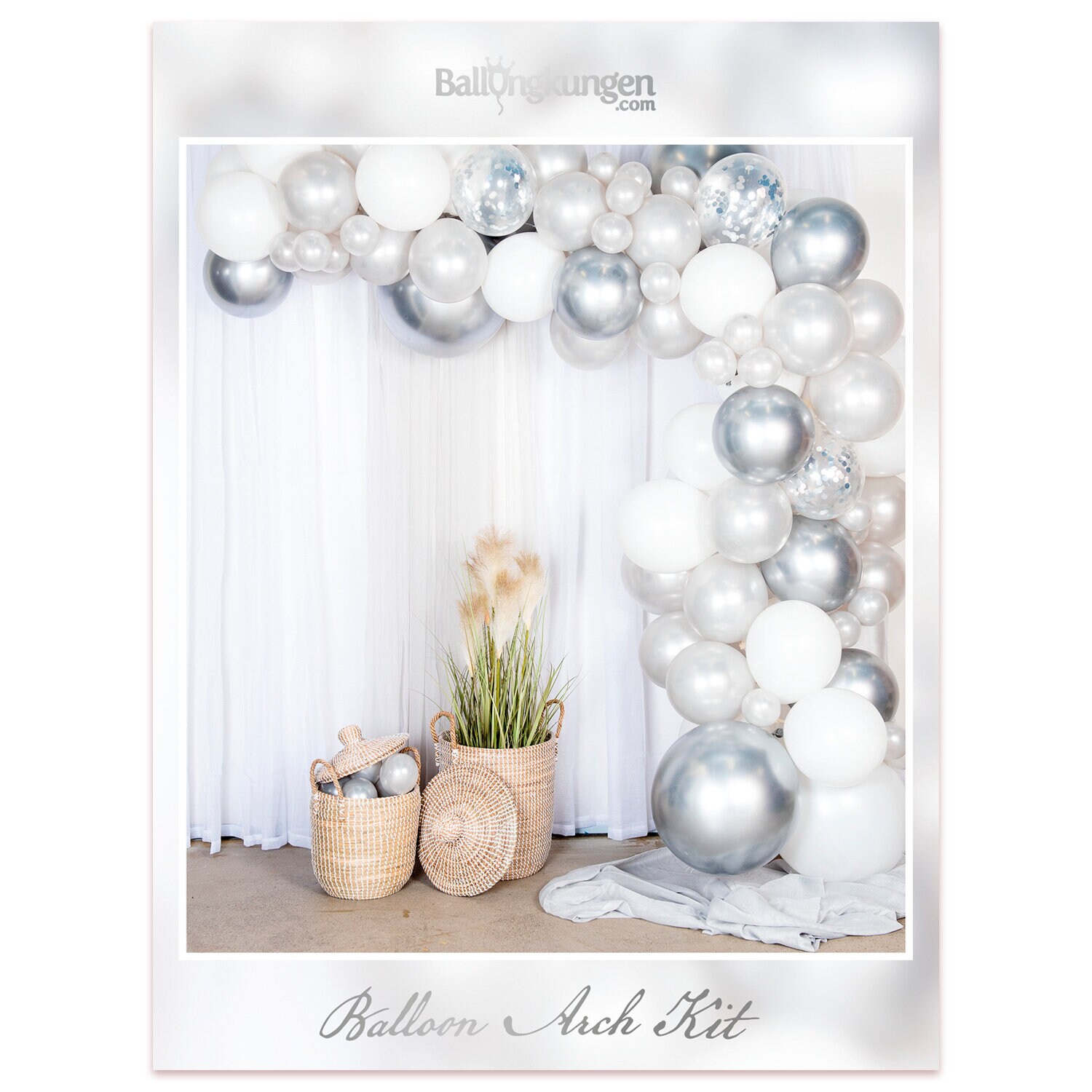 DIY Ballonnenboog in Zilver en Chrome