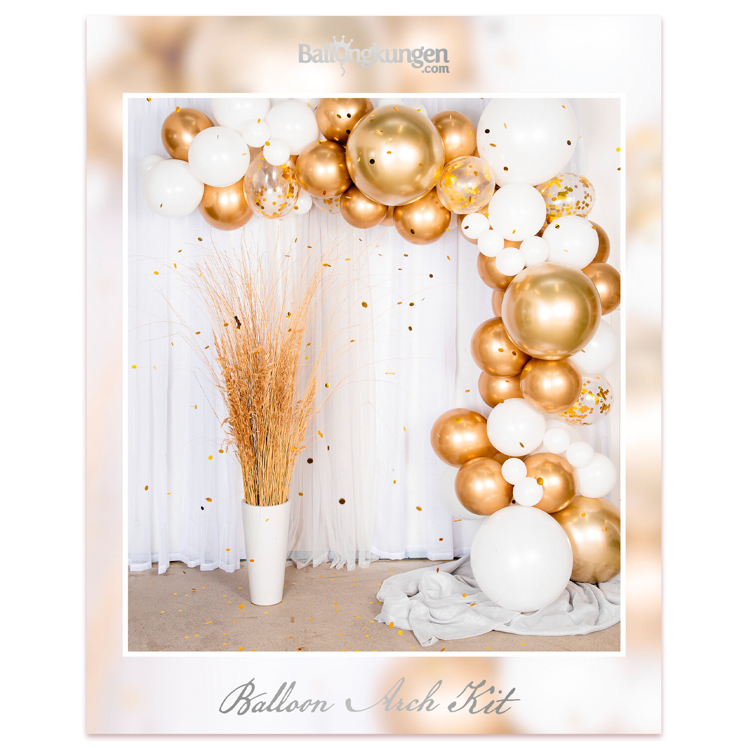 DIY Ballonnenboog in Goud Chrome