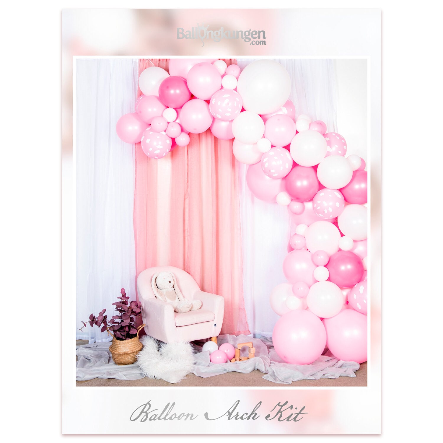 DIY Ballonnenboog in roze tinten