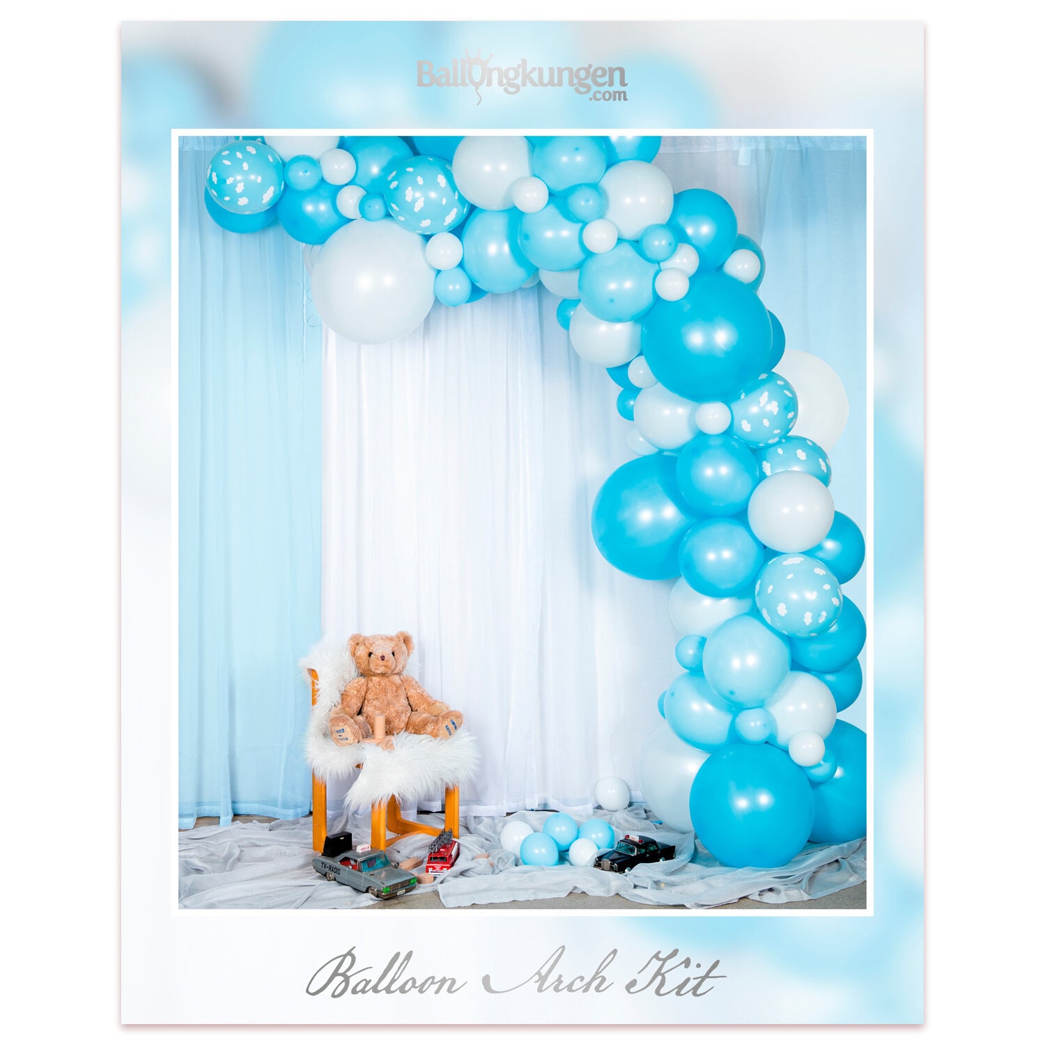 DIY Ballonnenboog in blauwe tinten
