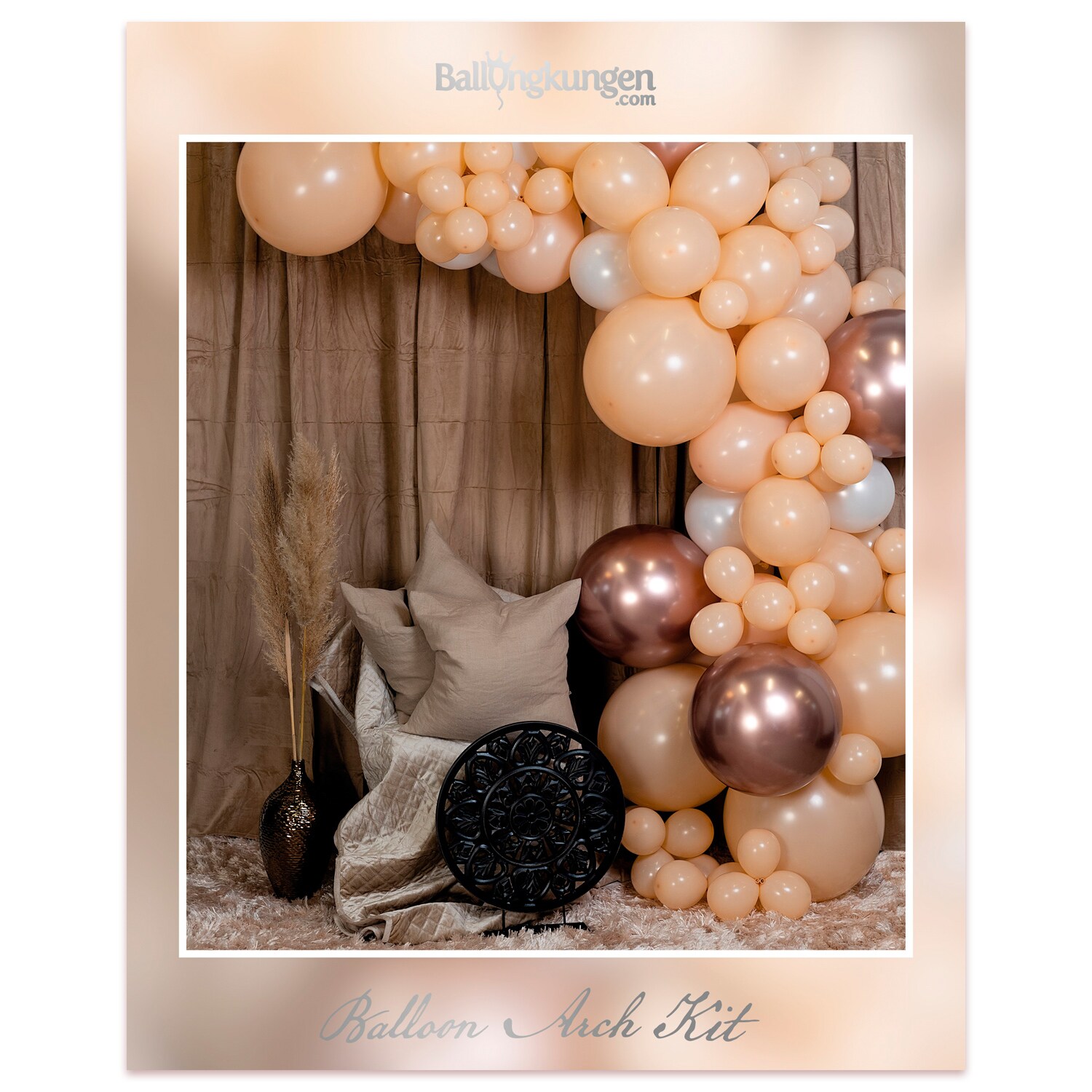DIY Ballonnenboog in Blush Abrikoos