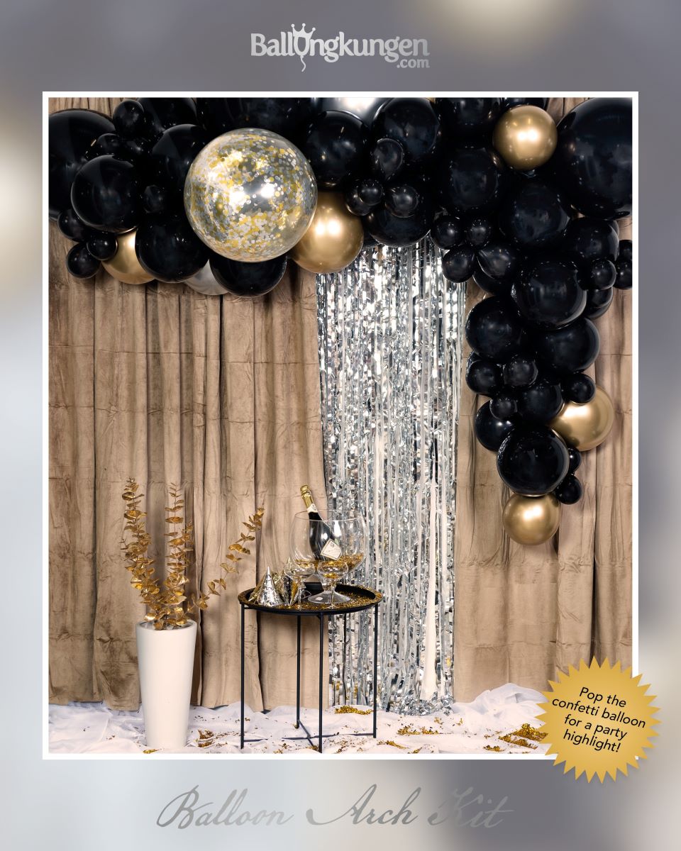 DIY Deluxe Ballonboog - Zwart/Goud