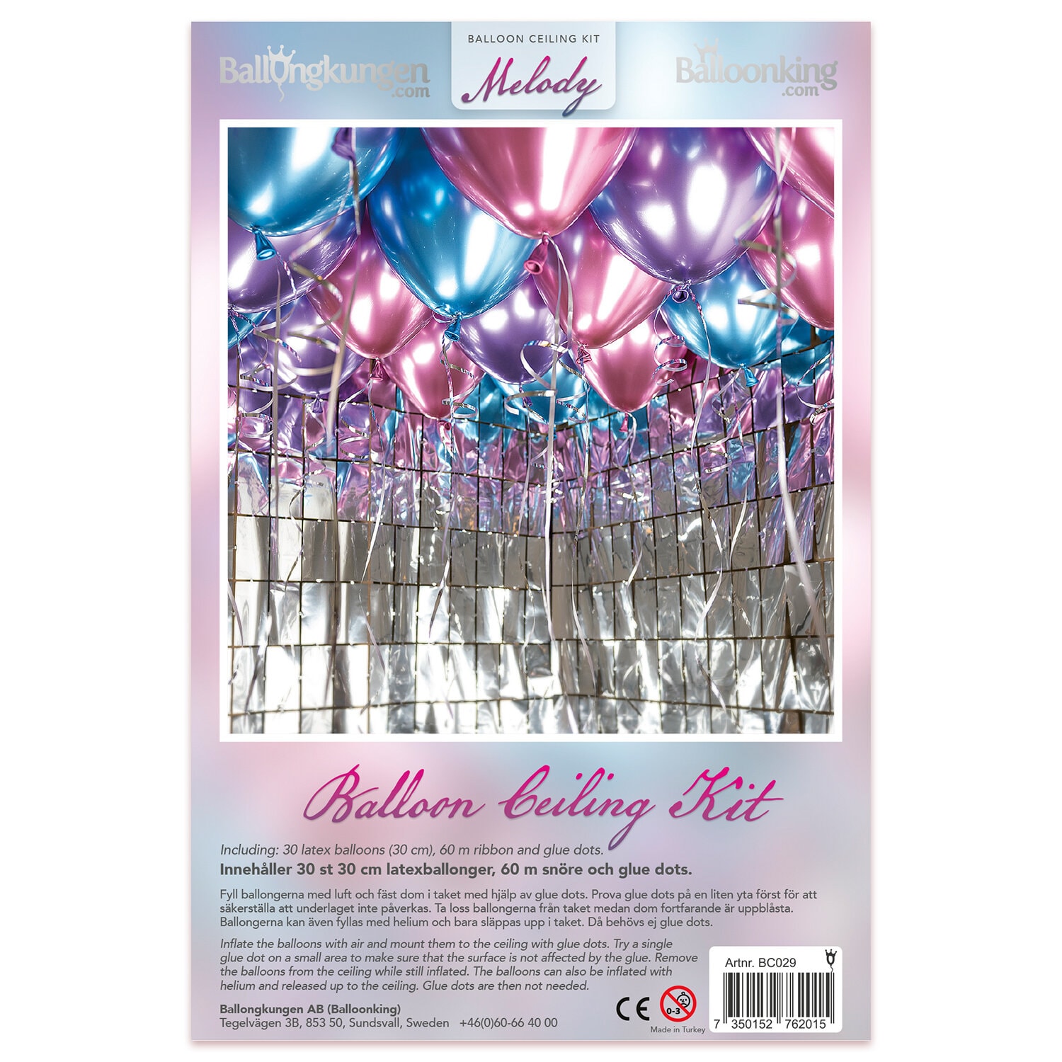 Ballonset voor plafond - Melody