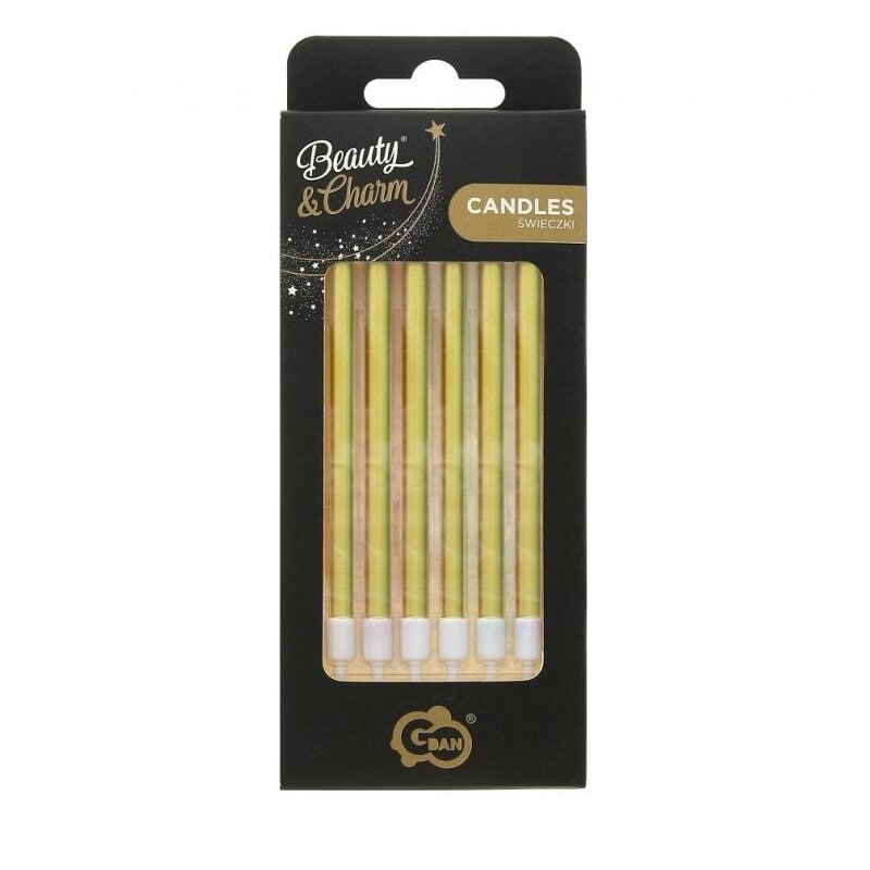 Taartkaarsen Goudmetallic 6 stuks