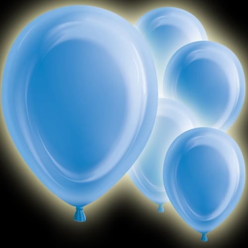 LED Ballonnen, Blauw 5 stuks