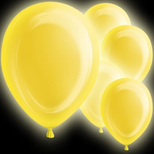 LED Ballonnen, Geel 5 stuks
