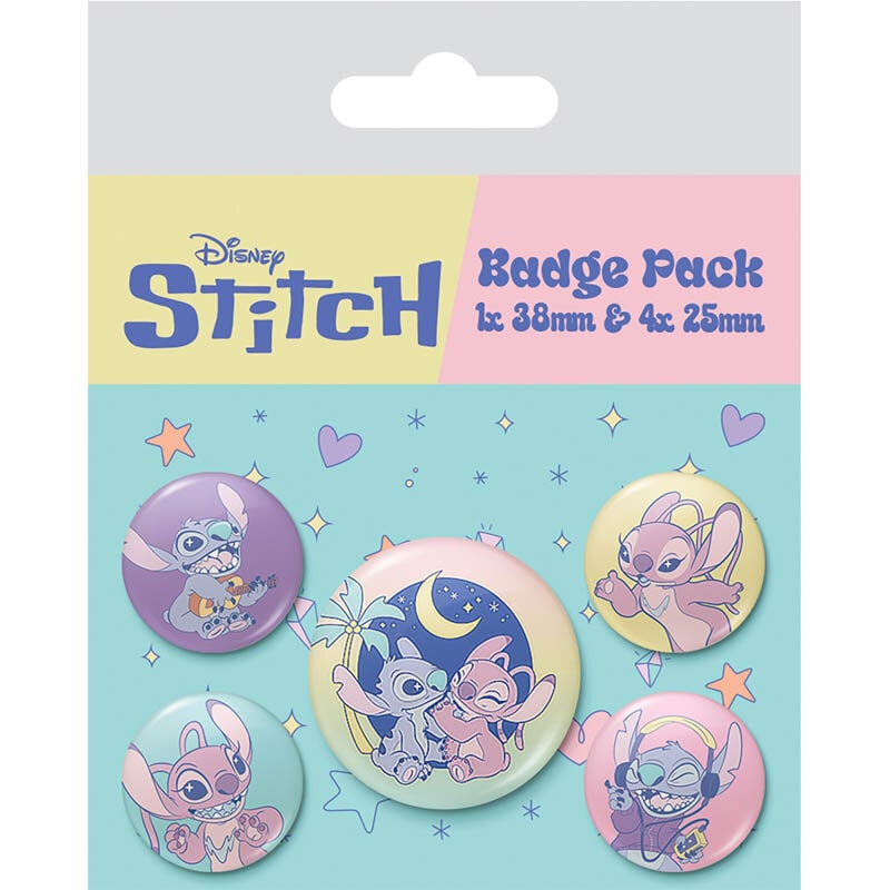 Lilo & Stitch - Pastel Buttons 5 stuks