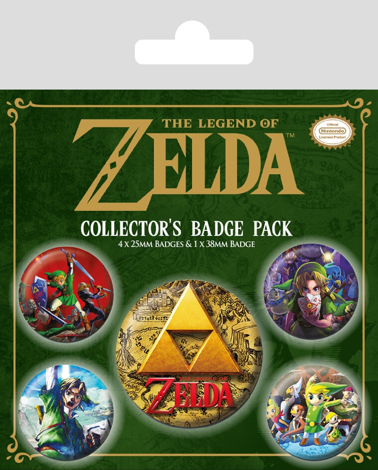 Zelda - Buttons klassieke 5 stuks