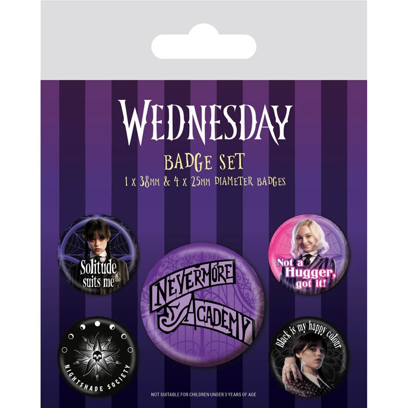 Wednesday - Buttons 5 stuks