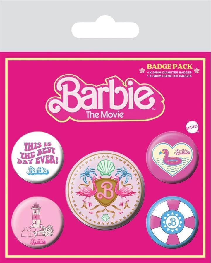 Barbie - Buttons 5 stuks