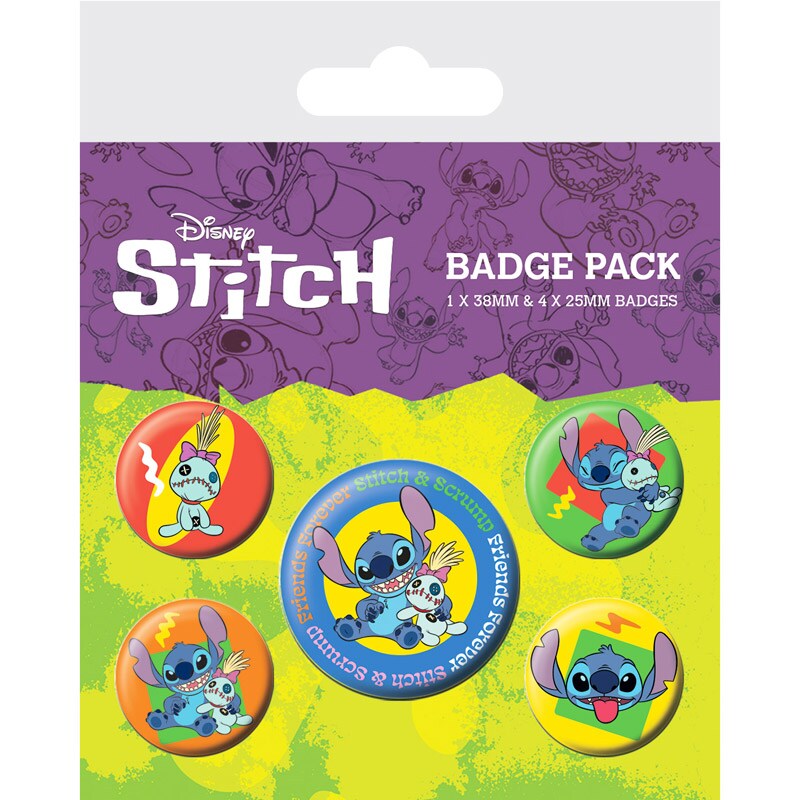 Lilo & Stitch - Buttons Stitch & Scrump 5 stuks
