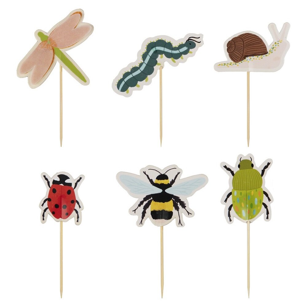 Bug Party - Caketoppers 12 stuks