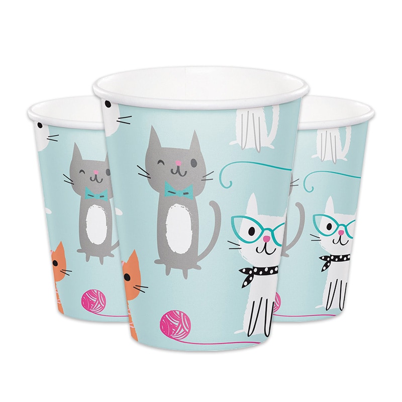 Cat Party - Bekers 8 stuks