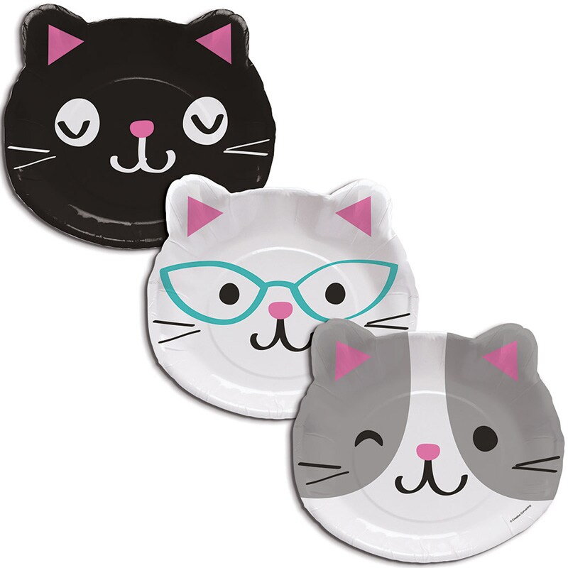 Cat Party - Gevormde bordjes 8 stuks