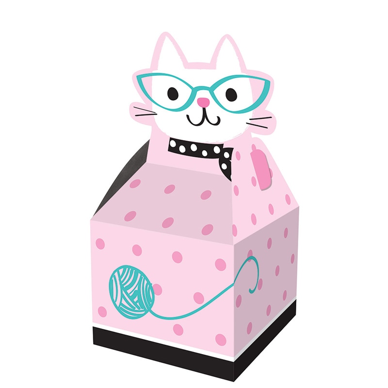 Cat Party - Feestboxen van karton 8 stuks