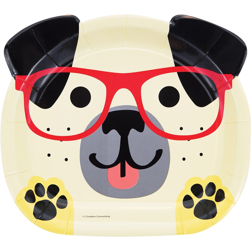 Dog Party - Gevormde bordjes 8 stuks