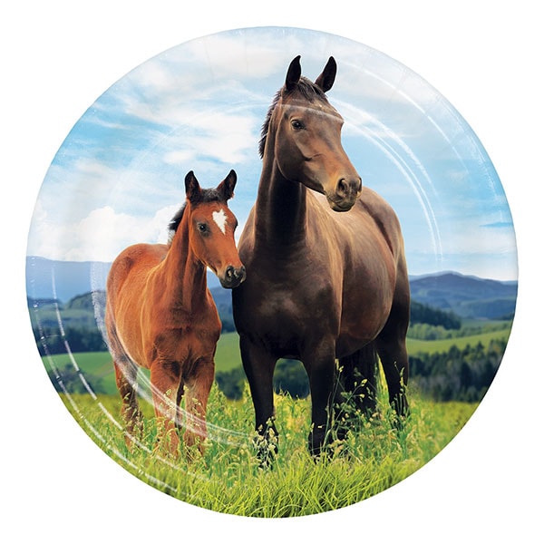 Horse and Pony - Bordjes, 18 cm 8 stuks