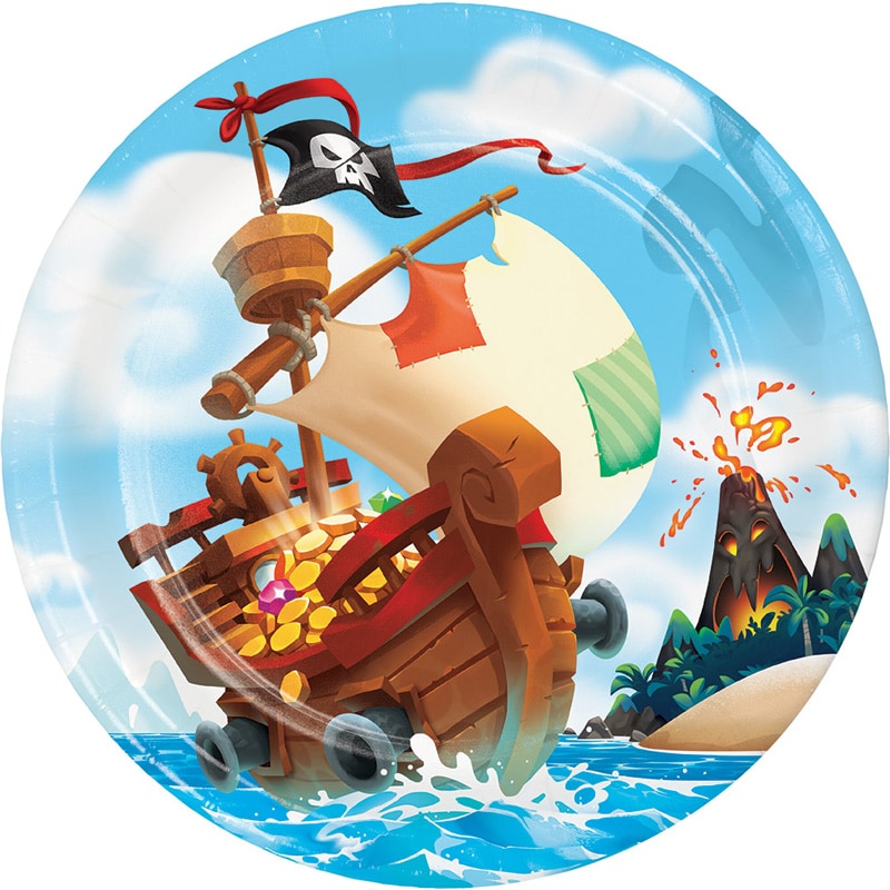 Pirates Treasure - Bordjes 8 stuks