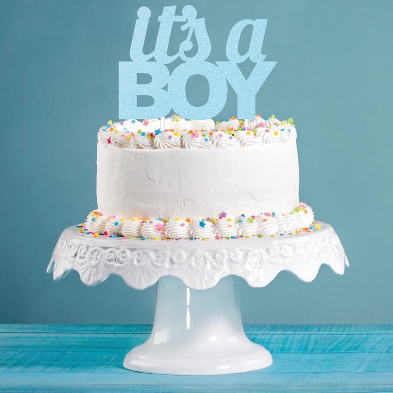 Glinsterende taartdecoratie, It's a Boy
