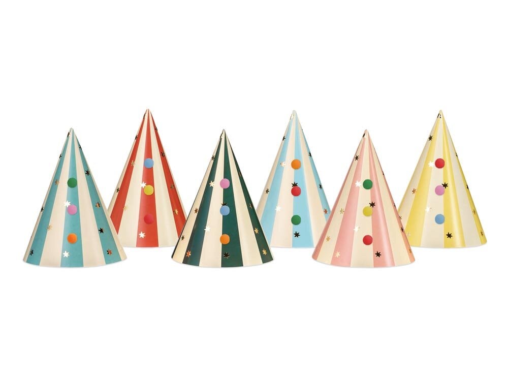 Circus Feesthoedjes 6 stuks