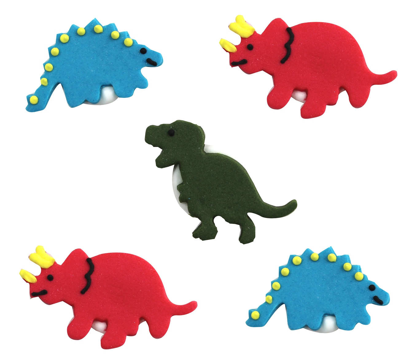 Suikerdecoraties - Dinosaurussen 5 stuks