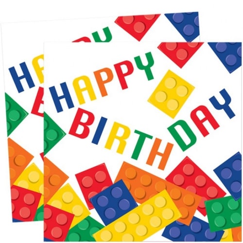 Block Party - Servetten Happy Birthday16 stuks