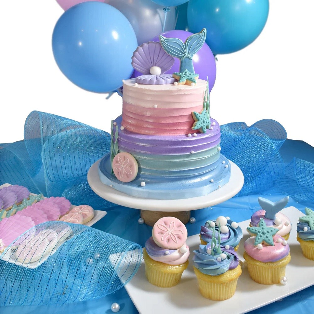 Zeemeermin Taartdecoratie set 5-delig