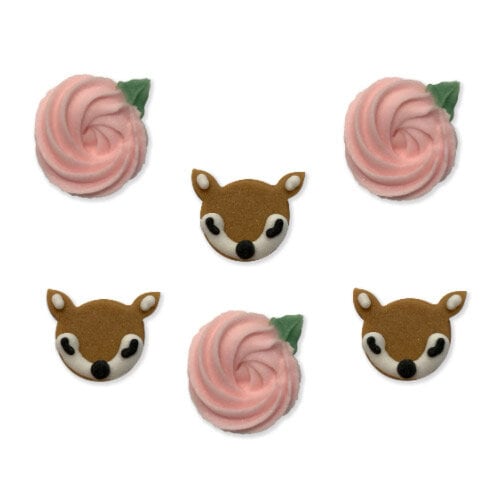 Suikerdecoraties - Deer little one 6 stuks