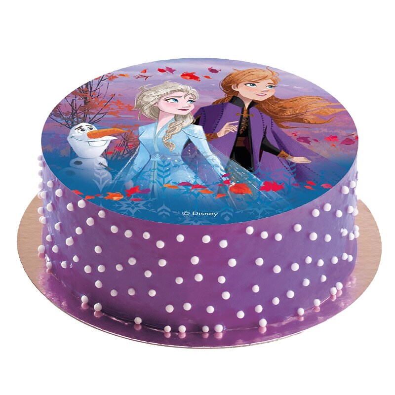 Taartprint Frozen 2 - Ouwel 20 cm (C)