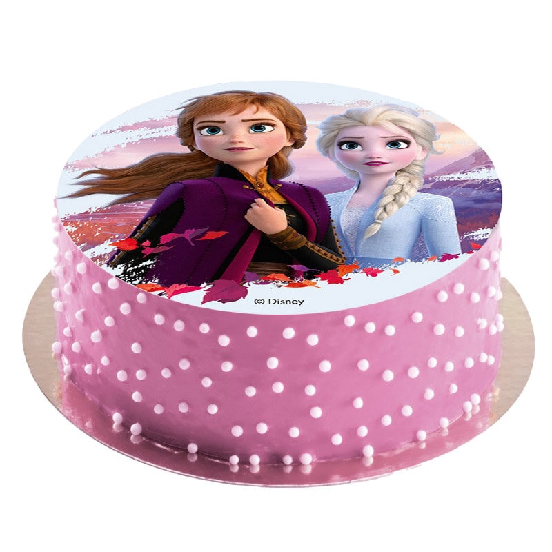 Taartprint Frozen 2 - Ouwel 20 cm (B)