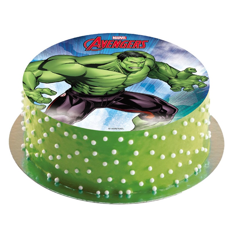 Taartprint de Hulk - Ouwel 20 cm