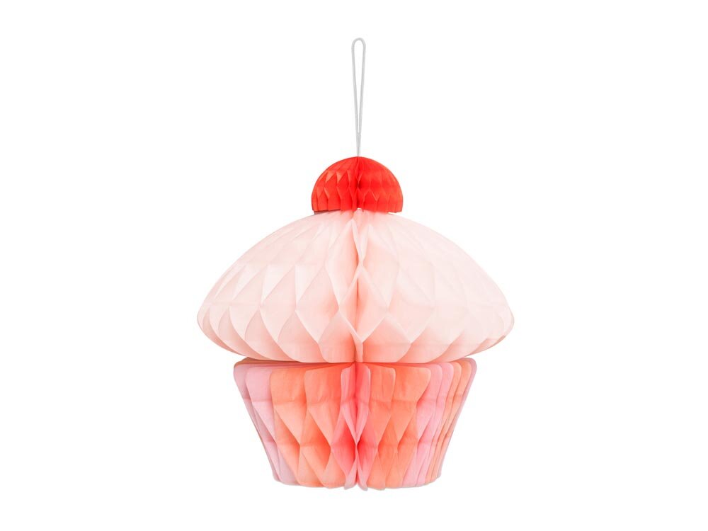 Honeycomb decoratie Cupcake, 20 cm